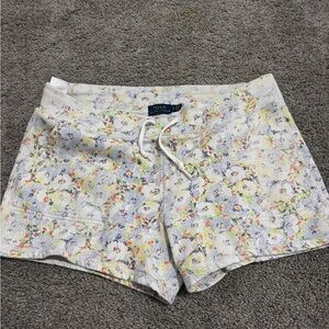 Polo by Ralph Lauren Women's High Waist Floral Shorts - Cream